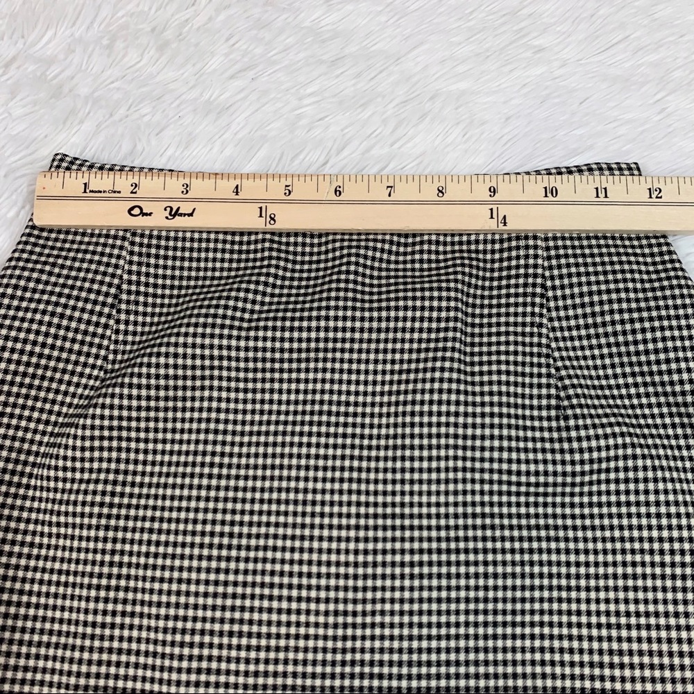 Rodier Women check plaid wool blend pencil skirt high waisted - Picture 3 of 10